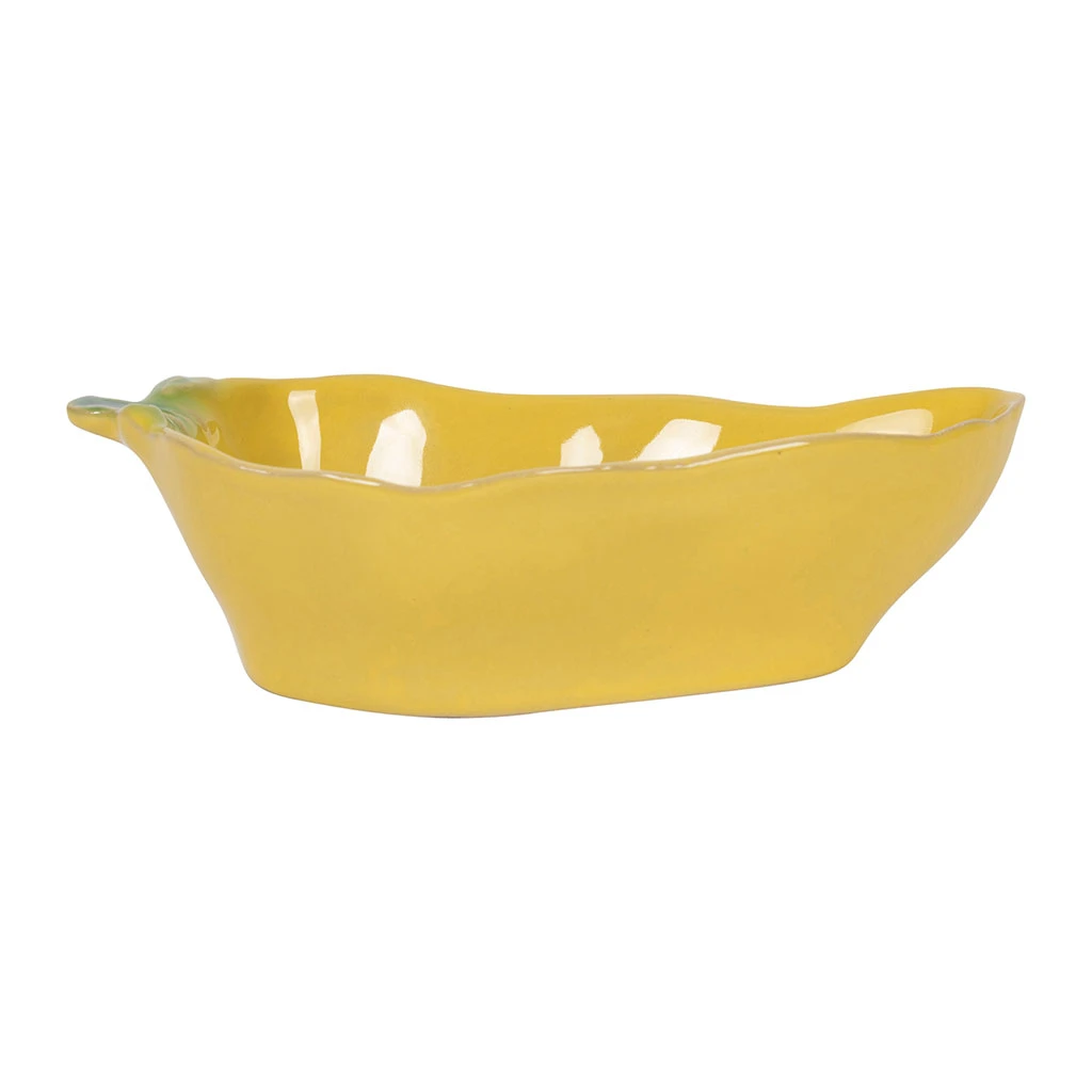 Coupelle En Forme De Piment En Grès Jaune 18x8.5cm 2 Coupelle En Forme De Piment En Grès Jaune 18x8.5cm – Image 2