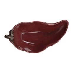 Coupelle Piment En Grès Aubergine 18x8.5cm