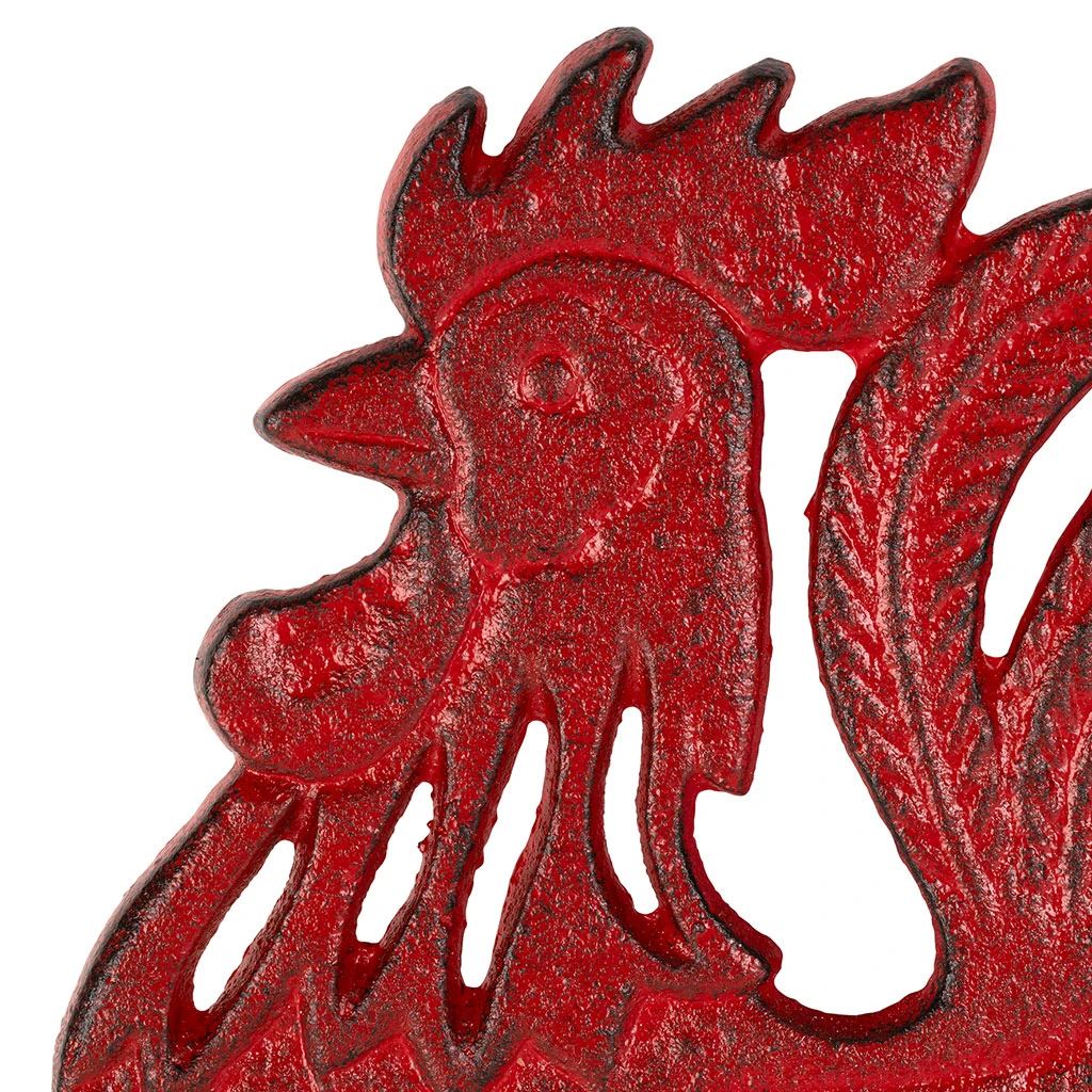 Dessous De Plat Coq En Fonte Rouge - Basse-Cour 2 Dessous De Plat Coq En Fonte Rouge - Basse-Cour – Image 2