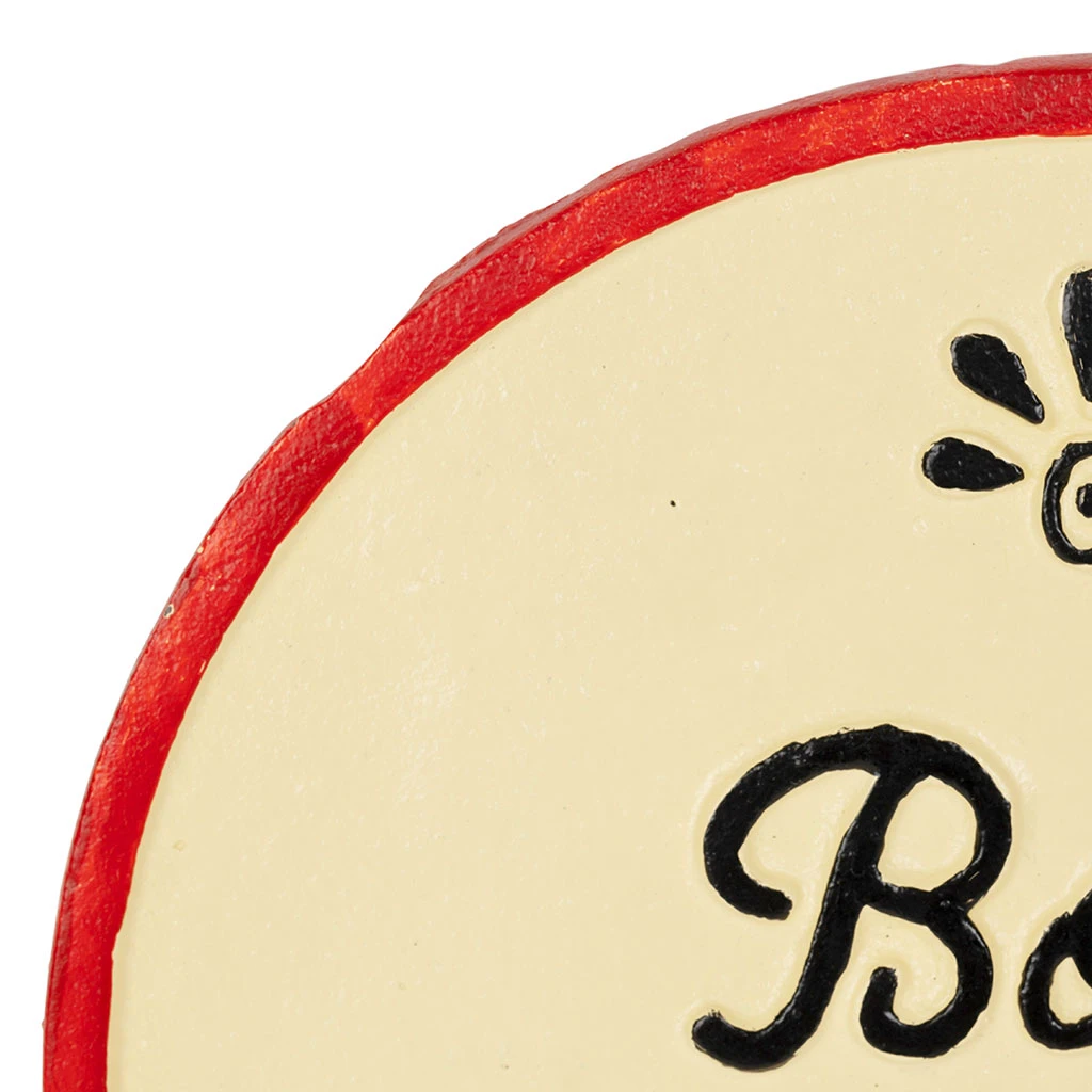 Dessous De Plat En Fonte "Bon Appétit" Ivoire Et Rouge D25cm 2 Dessous De Plat En Fonte "Bon Appétit" Ivoire Et Rouge D25cm – Image 2