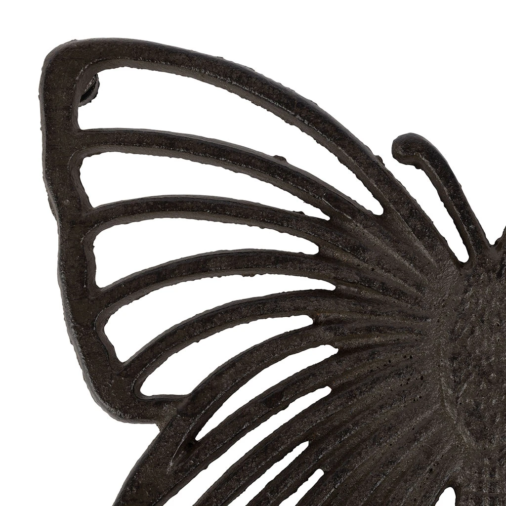 Dessous De Plat En Fonte Brun 19.5x16cm - Papillon 2 Dessous De Plat En Fonte Brun 19.5x16cm - Papillon – Image 2