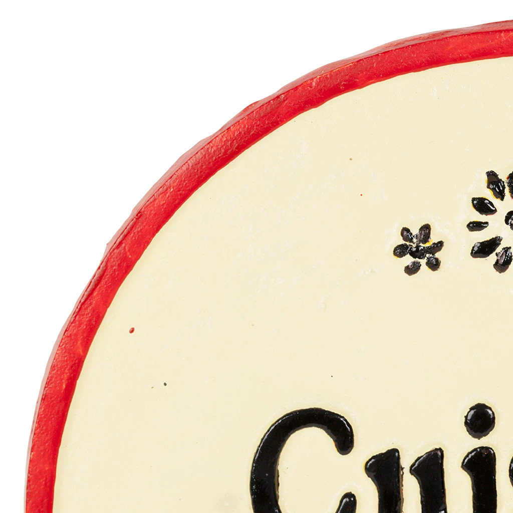 Dessous De Plat En Fonte "Cuisine Française" Ivoire Et Rouge D25cm 2 Dessous De Plat En Fonte "Cuisine Française" Ivoire Et Rouge D25cm – Image 2
