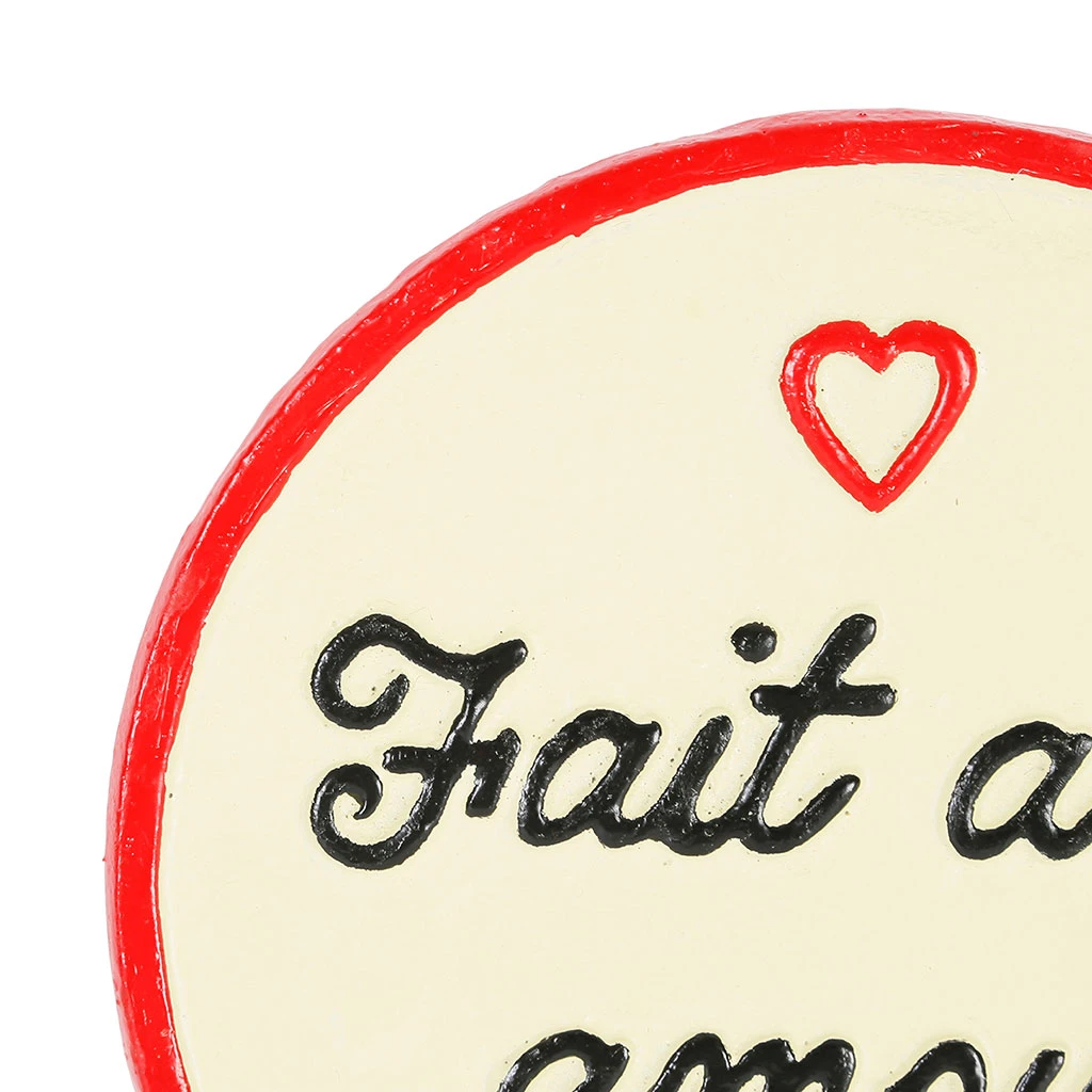 Dessous De Plat "fait Avec Amour" En Fonte Ivoire D24cm - Fontnel 2 Dessous De Plat "fait Avec Amour" En Fonte Ivoire D24cm - Fontnel – Image 2