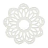 Dessous De Plat Fleur En Fonte Blanc Cassé D20cm - Rhodonea