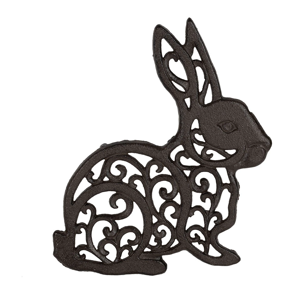 Dessous De Plat Lapin En Fonte Brun - Basse-Cour 1 Dessous De Plat Lapin En Fonte Brun - Basse-Cour