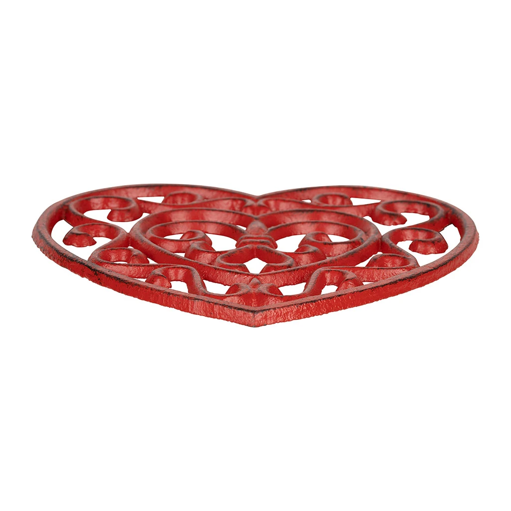 Dessous Plat En Fonte Cœur Rouge -rhodonea 2 Dessous Plat En Fonte Cœur Rouge -rhodonea – Image 2