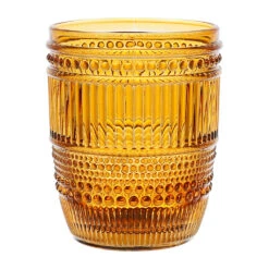 Gobelet En Verre Ambre 27cl - Strie