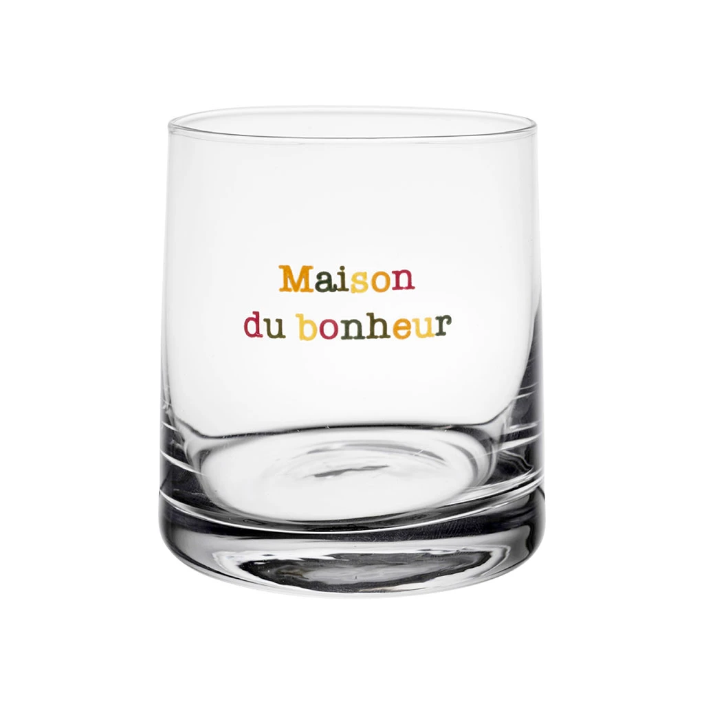 Gobelet Maison Du Bonheur En Verre Multicolore 25cl - Famille 1 Gobelet Maison Du Bonheur En Verre Multicolore 25cl - Famille