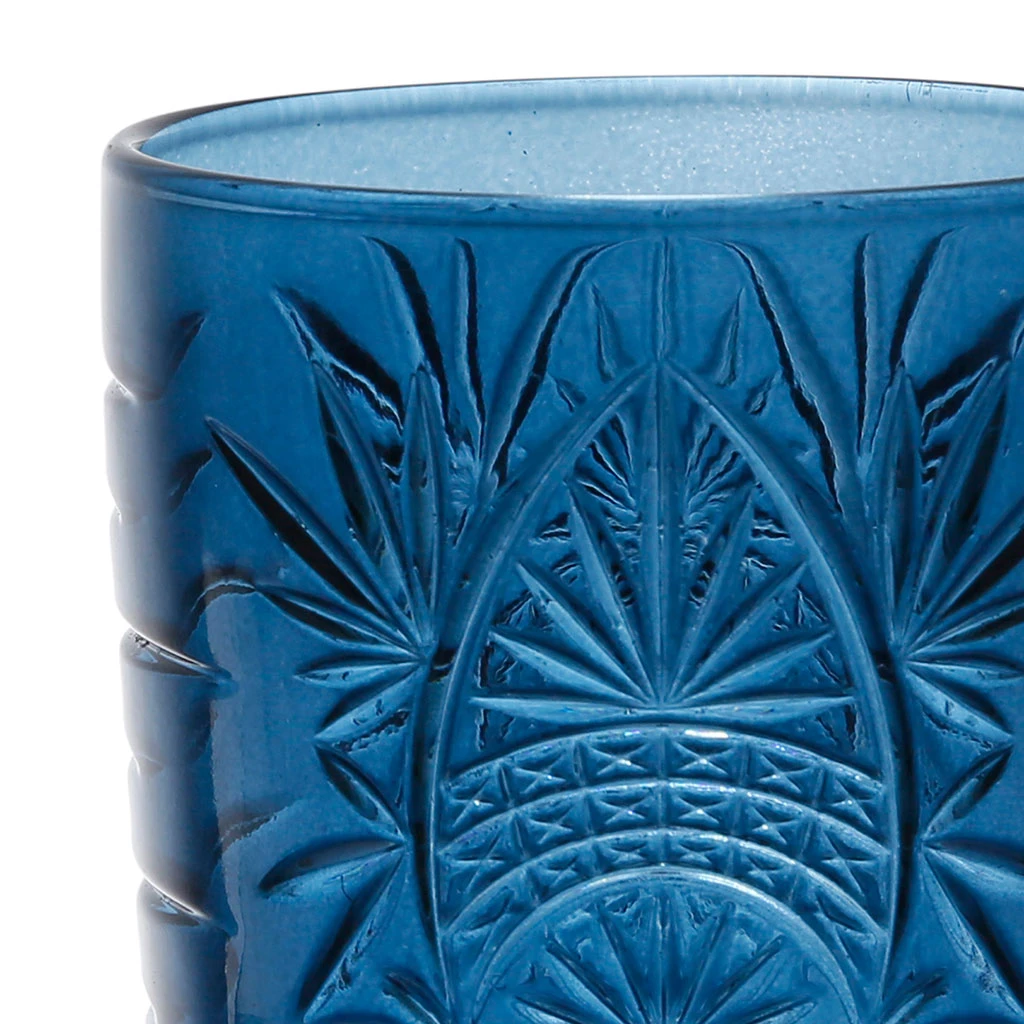 Lot De 4 Gobelets En Verre Bleu 35cl - Starla 2 Lot De 4 Gobelets En Verre Bleu 35cl - Starla – Image 2