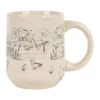 Mug En Grès Blanc Moucheté 35cl - La Ferme