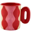 Mug En Céramique Rouge D12cm - Teodora