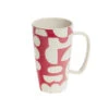 Amadeus Mug En Grès Rouge Et Blanc 46cl - Ohana