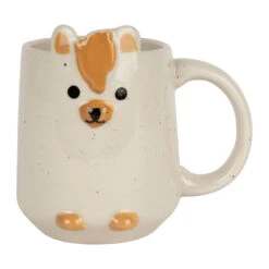 Mug Lion En Grès Blanc 35cl - Zawadi