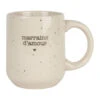 Mug Marraine En Grès Blanc Moucheté 35cl