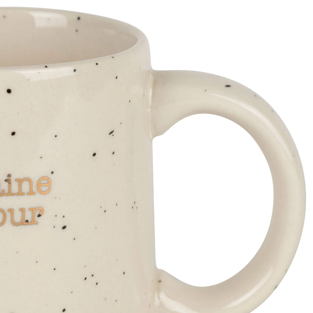 Mug Marraine En Grès Blanc Moucheté 35cl 2 Mug Marraine En Grès Blanc Moucheté 35cl – Image 2
