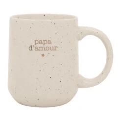 Mug Papa En Grès Blanc 38cl - Beezz