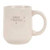 Mug Papy En Grès Blanc Moucheté 35cl - Bonheur Étoilé