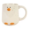 Mug Pingouin En Grès Blanc Moucheté 35cl - Sweetdream