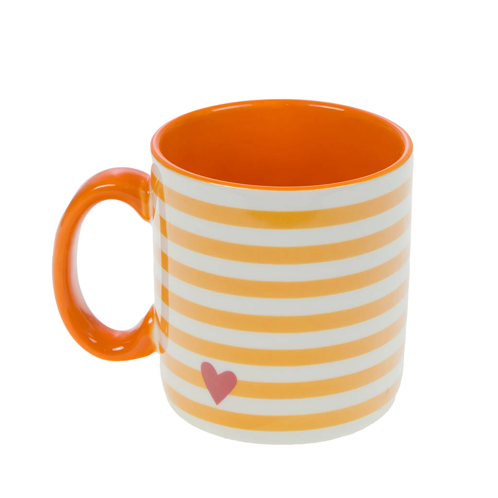 Amadeus Mug Rayé Rouge Et Blanc En Porcelaine - Ella 2 Amadeus Mug Rayé Rouge Et Blanc En Porcelaine - Ella – Image 2