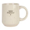 Mug Tatie En Grès Blanc Moucheté 35cl