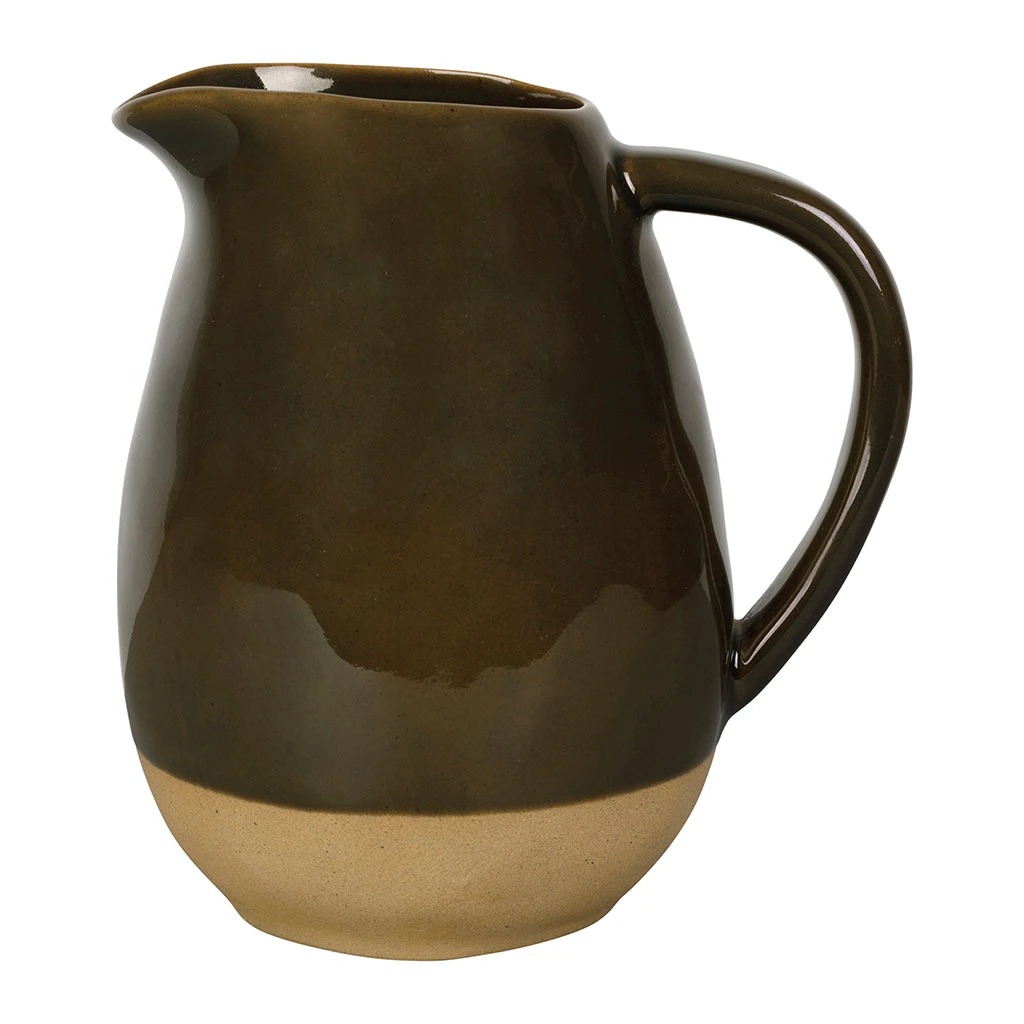 Pichet En Grès Kaki 1.9L - Jade 2 Pichet En Grès Kaki 1.9L - Jade – Image 2