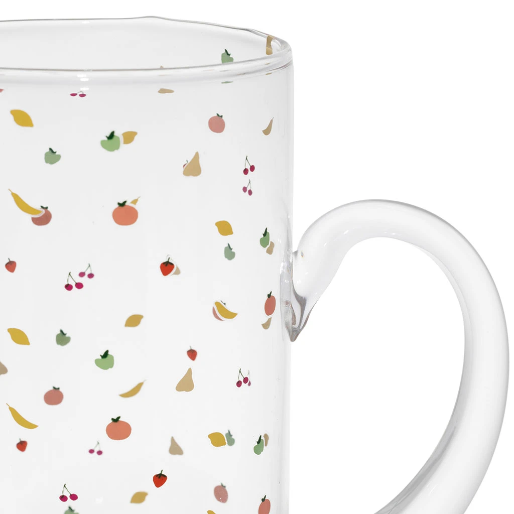 Pichet En Verre Multicolore 1l - Les Fruits 2 Pichet En Verre Multicolore 1l - Les Fruits – Image 2