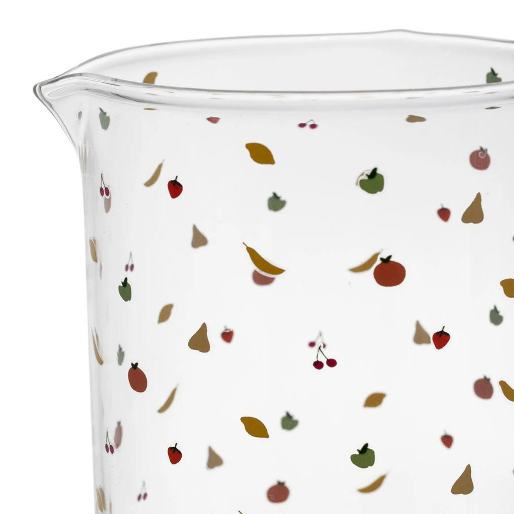 Pichet En Verre Multicolore 1l - Les Fruits 3 Pichet En Verre Multicolore 1l - Les Fruits – Image 3
