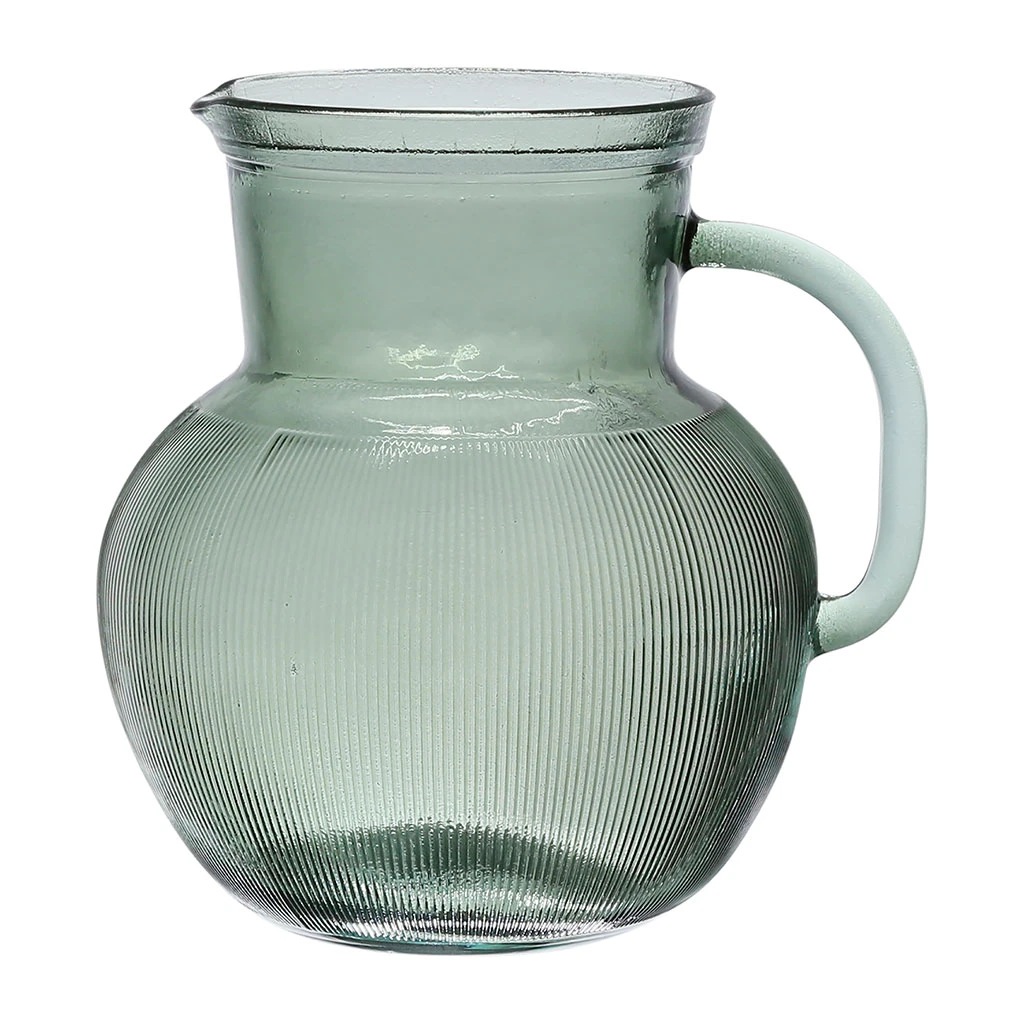 Pichet En Verre Recyclé Sablé Sauge 2.3l - Aheli 1 Pichet En Verre Recyclé Sablé Sauge 2.3l - Aheli