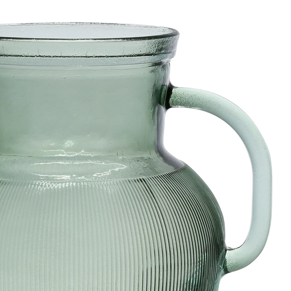 Pichet En Verre Recyclé Sablé Sauge 2.3l - Aheli 2 Pichet En Verre Recyclé Sablé Sauge 2.3l - Aheli – Image 2