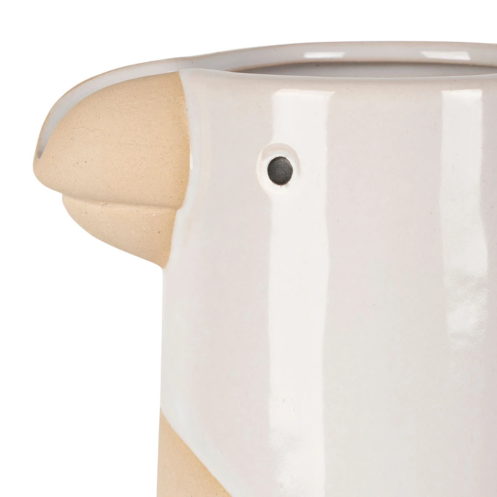 Pichet Oiseau En Grès Blanc 1.1L - Calao 3 Pichet Oiseau En Grès Blanc 1.1L - Calao – Image 3