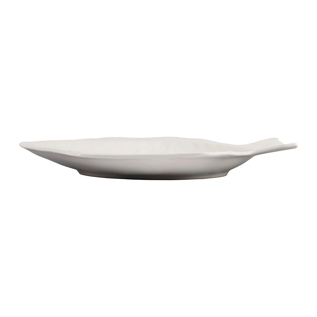 Plat Blanc 33.5x25cm En Faience - Poisson 3 Plat Blanc 33.5x25cm En Faience - Poisson – Image 3