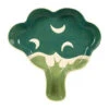 Plat Brocoli En Grès Vert 17x17cm - P'tit Légume