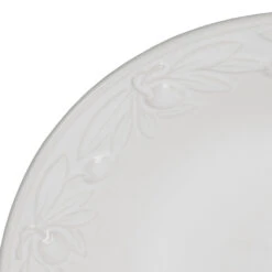 Plat Creux En Faïence Blanc D32.5cm - Olivier -Magasin De Vaisselle Pour La Maison plat creux en faience blanc d32 5cm olivier 40840 40840 DET02 WEB