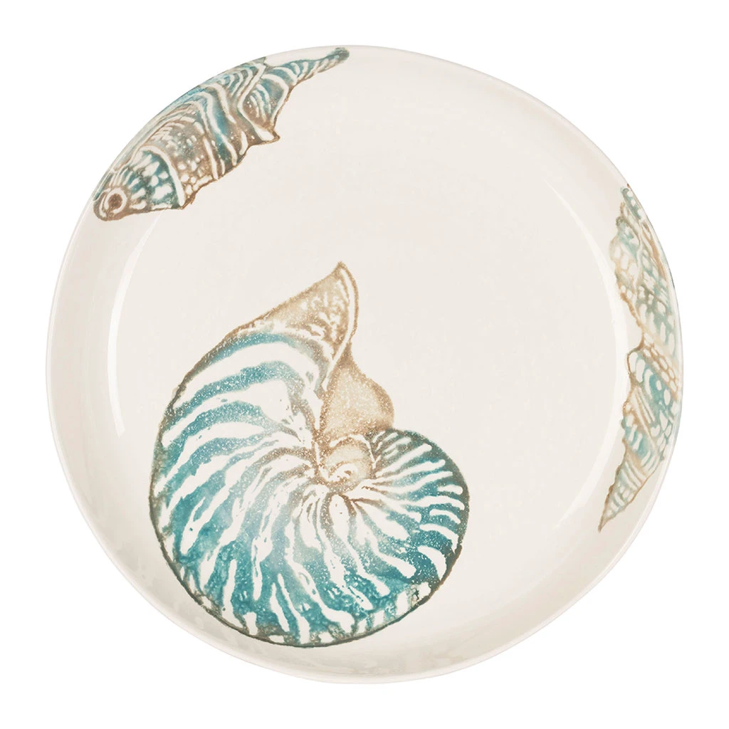 Plat Creux En Faïence Bleu Et Beige - Bord De Mer 2 Plat Creux En Faïence Bleu Et Beige - Bord De Mer – Image 2