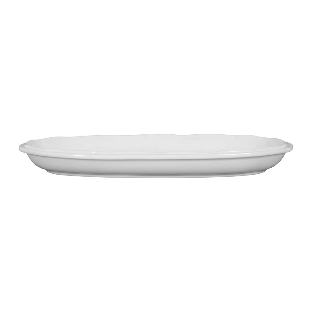 Plat En Faïence Blanc 43x24cm - Darcy 2 Plat En Faïence Blanc 43x24cm - Darcy – Image 2