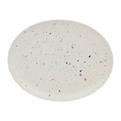 Plat Ovale En Grès Terrazzo 30x23.3m - Famille