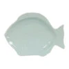 Plat Poisson En Faïence Vert D'eau 33x25cm - Poisson