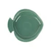 Plat Rond Creux Vert D'eau 23.5x22cm En Faience - Poisson