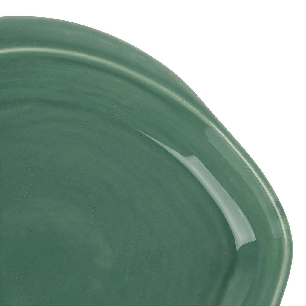 Plat Rond Creux Vert D'eau 23.5x22cm En Faience - Poisson 2 Plat Rond Creux Vert D'eau 23.5x22cm En Faience - Poisson – Image 2