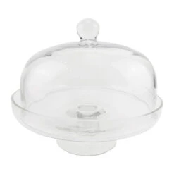 Plat Sur Pied En Verre Avec Cloche D30cm - Alphe
