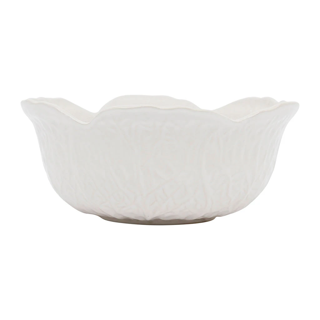 Saladier Chou En Grès Blanc D22cm - Chou 1 Saladier Chou En Grès Blanc D22cm - Chou