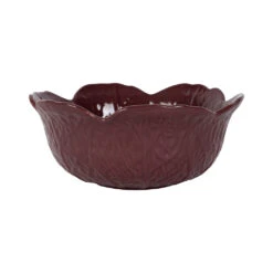 Saladier Chou En Grès Aubergine D22cm - Chou