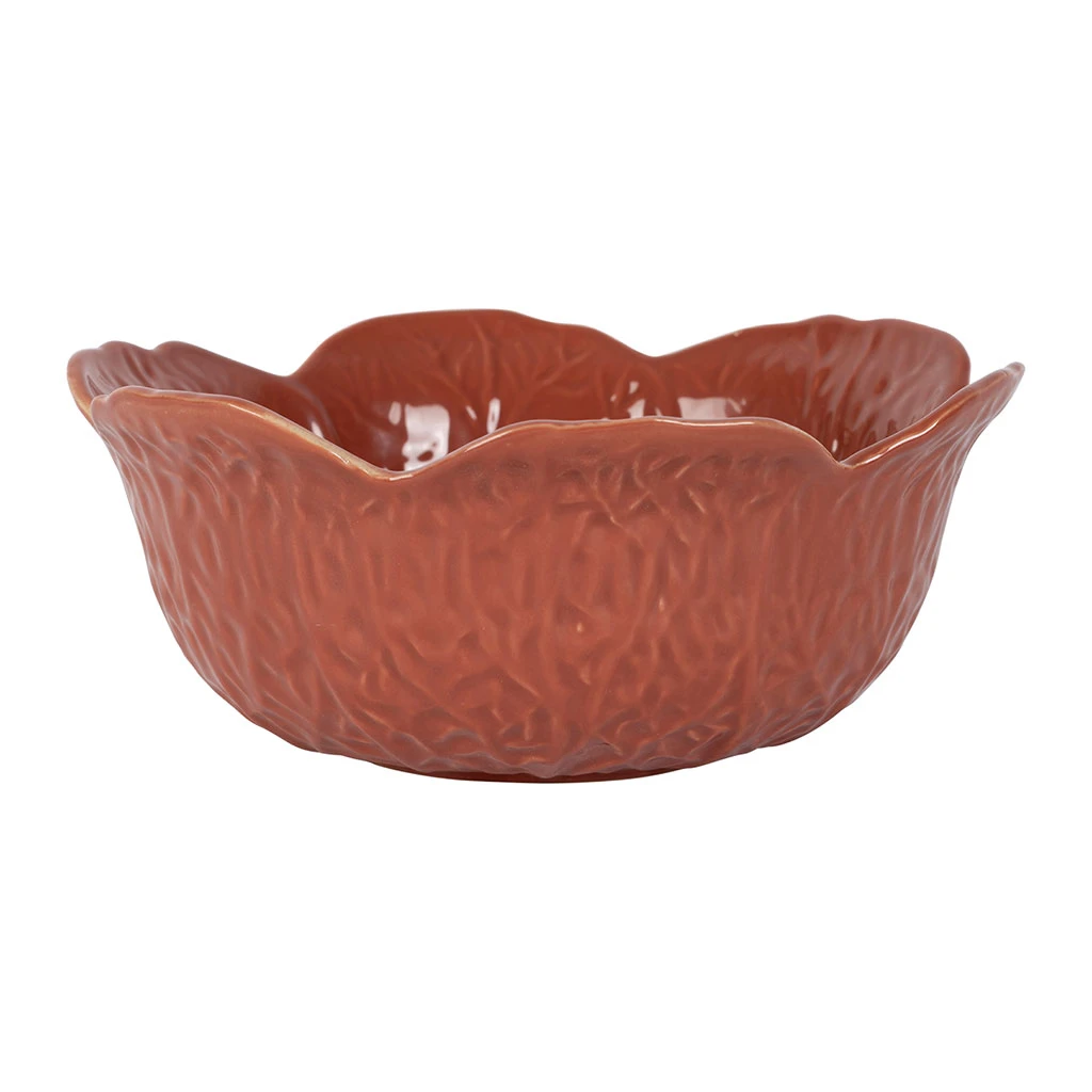 Saladier Chou En Grès Rhubarbe D27cm - Chou 1 Saladier Chou En Grès Rhubarbe D27cm - Chou