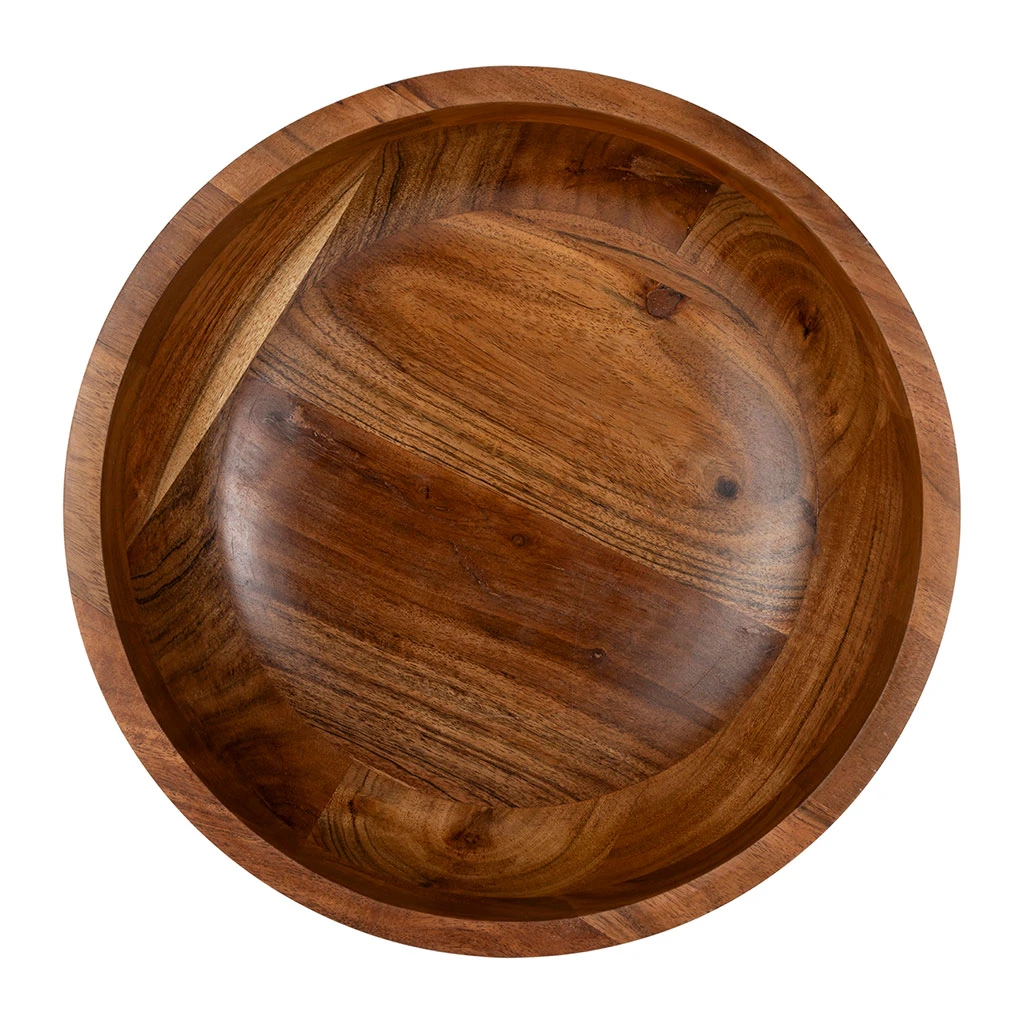 Saladier En Acacia Vert D30cm - Passiflore 2 Saladier En Acacia Vert D30cm - Passiflore – Image 2