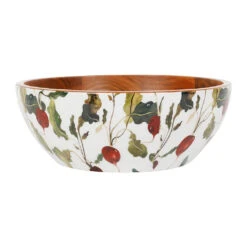 Saladier En Bois D'acacia Rouge Et Vert D30cm - Ravanet