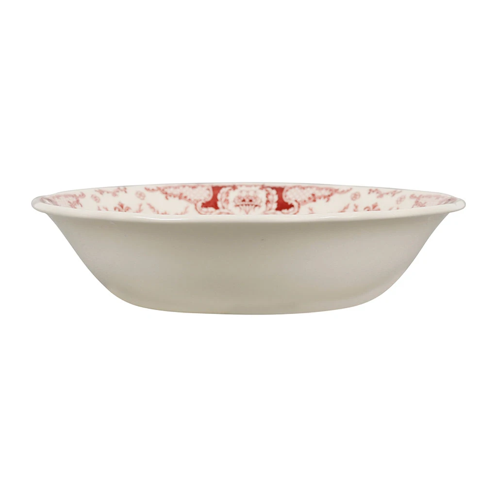 Saladier En Faïence Blanc Et Bordeaux - Clothilde 2 Saladier En Faïence Blanc Et Bordeaux - Clothilde – Image 2
