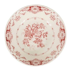 Saladier En Faïence Blanc Et Bordeaux - Clothilde