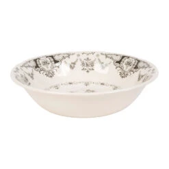 Saladier En Faïence Blanc Et Gris - Clothilde