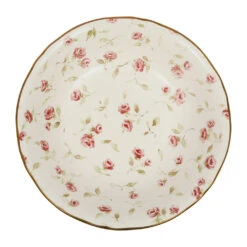 Saladier En Faïence Rose Et Doré D23cm - Rose