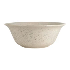 Saladier En Grès Blanc Moucheté D26cm - Jeanne